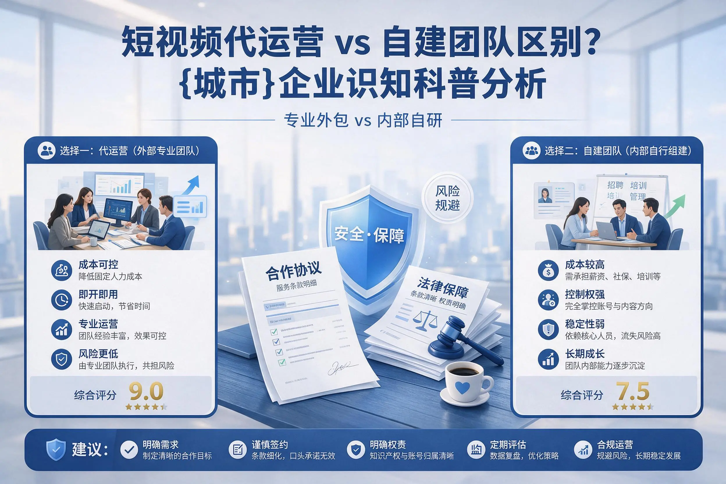短视频代运营与自建团队区别？金昌企业认知科普分析