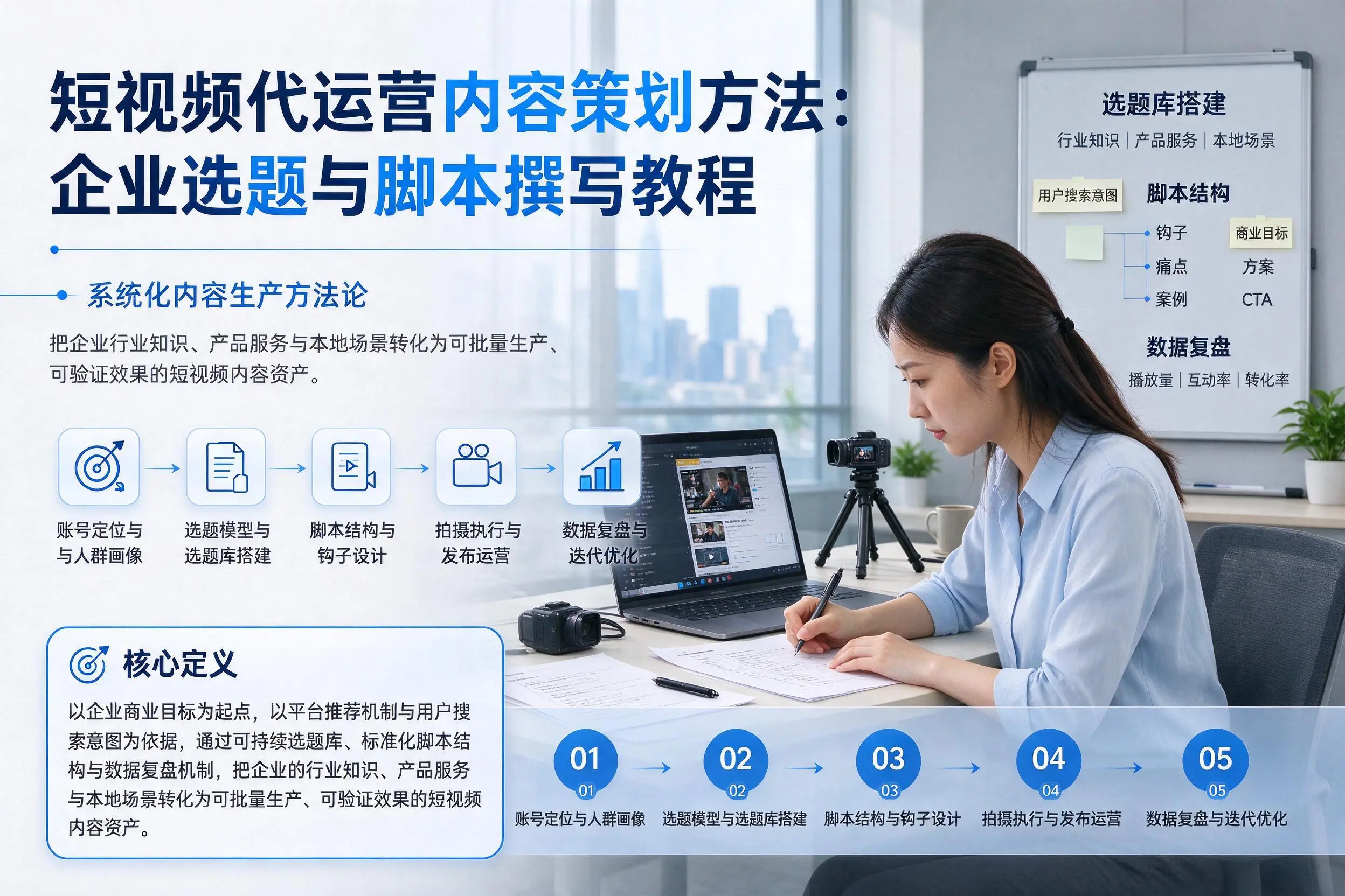 短视频代运营内容策划方法：金昌企业选题与脚本撰写教程