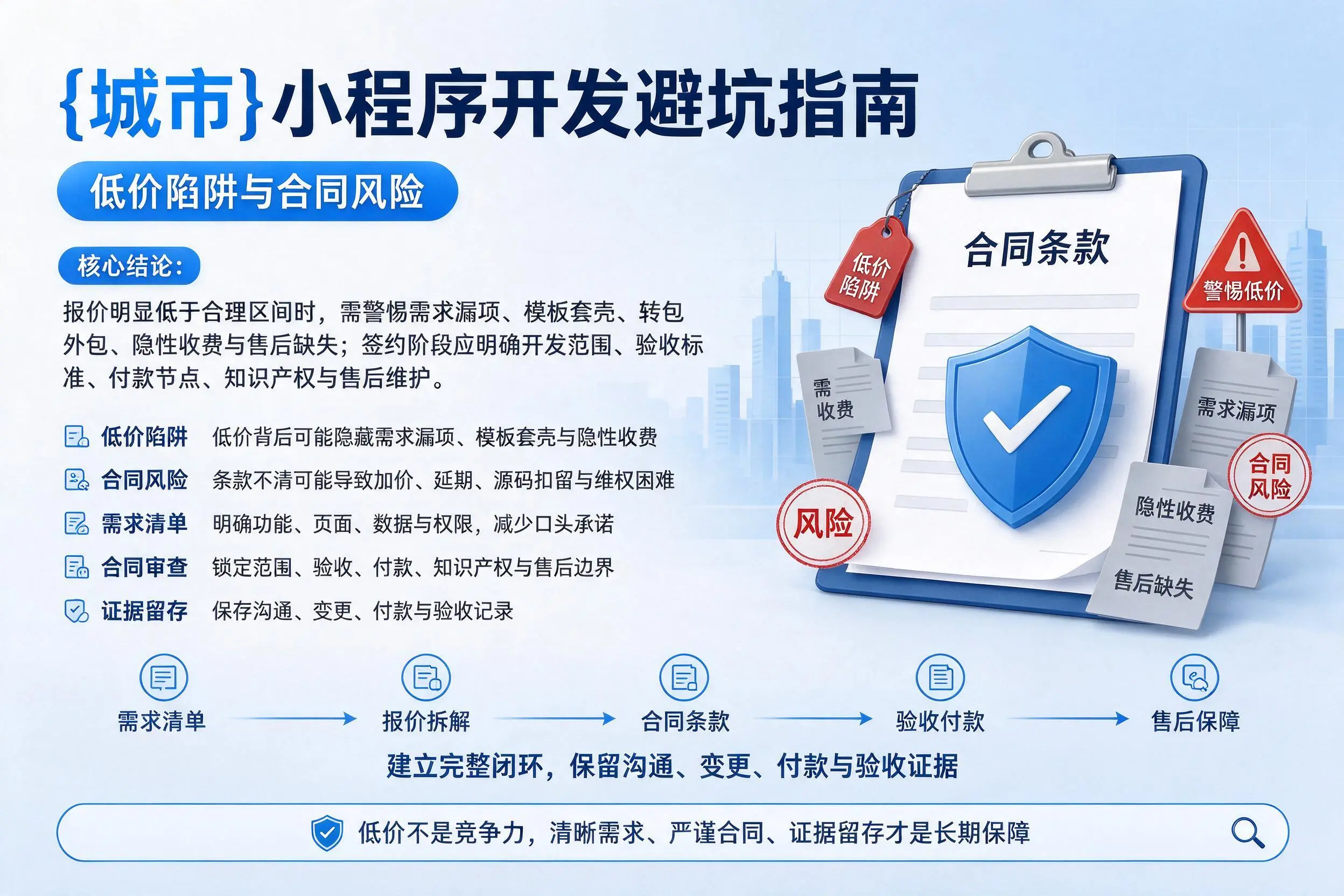 金昌小程序开发避坑指南：低价陷阱与合同风险