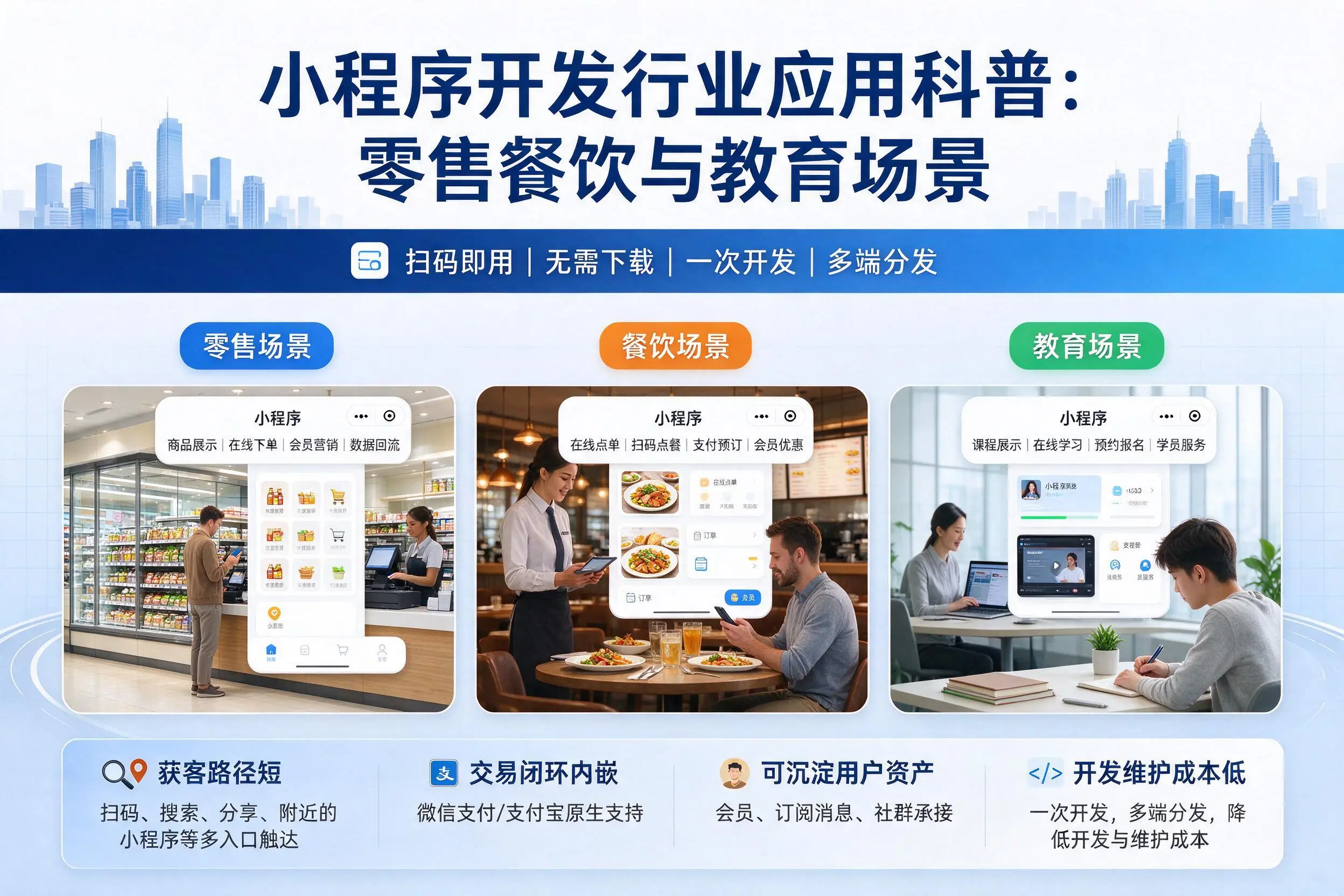 金昌小程序开发行业应用科普：零售餐饮与教育场景