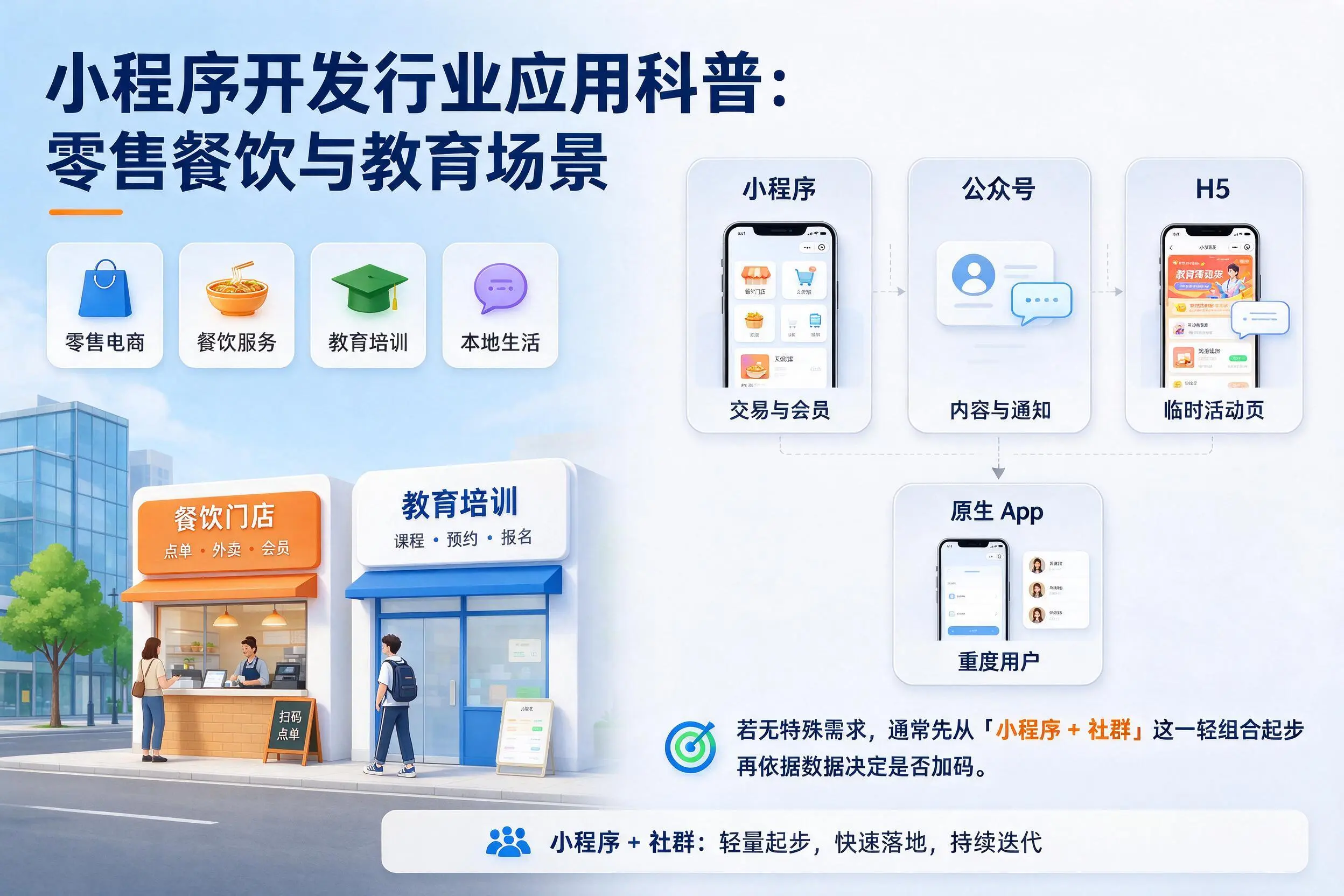 金昌小程序开发行业应用科普：零售餐饮与教育场景