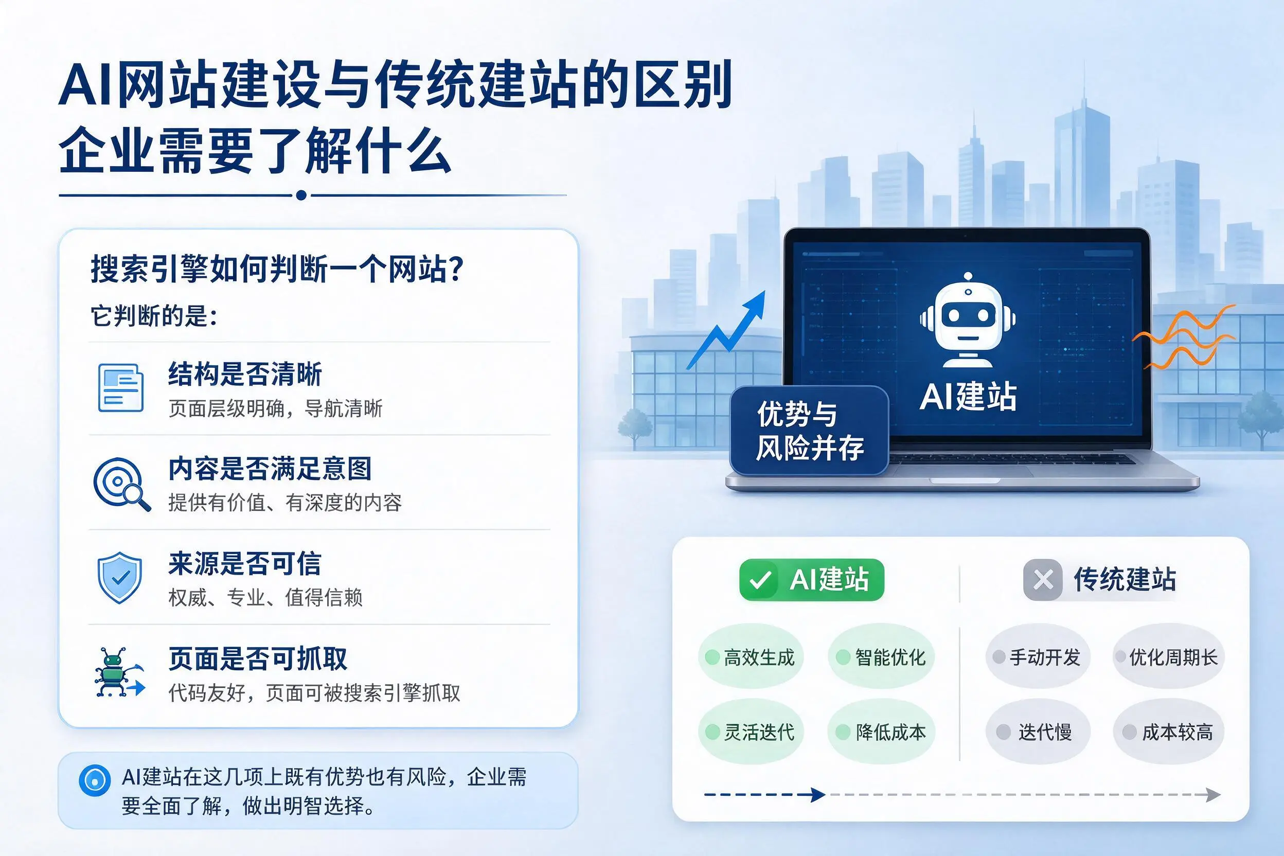 AI网站建设与传统建站的区别，金昌企业需要了解什么