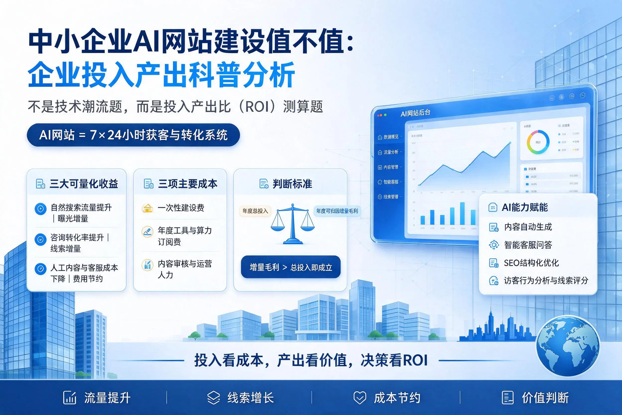中小企业AI网站建设值不值：金昌企业投入产出科普分析