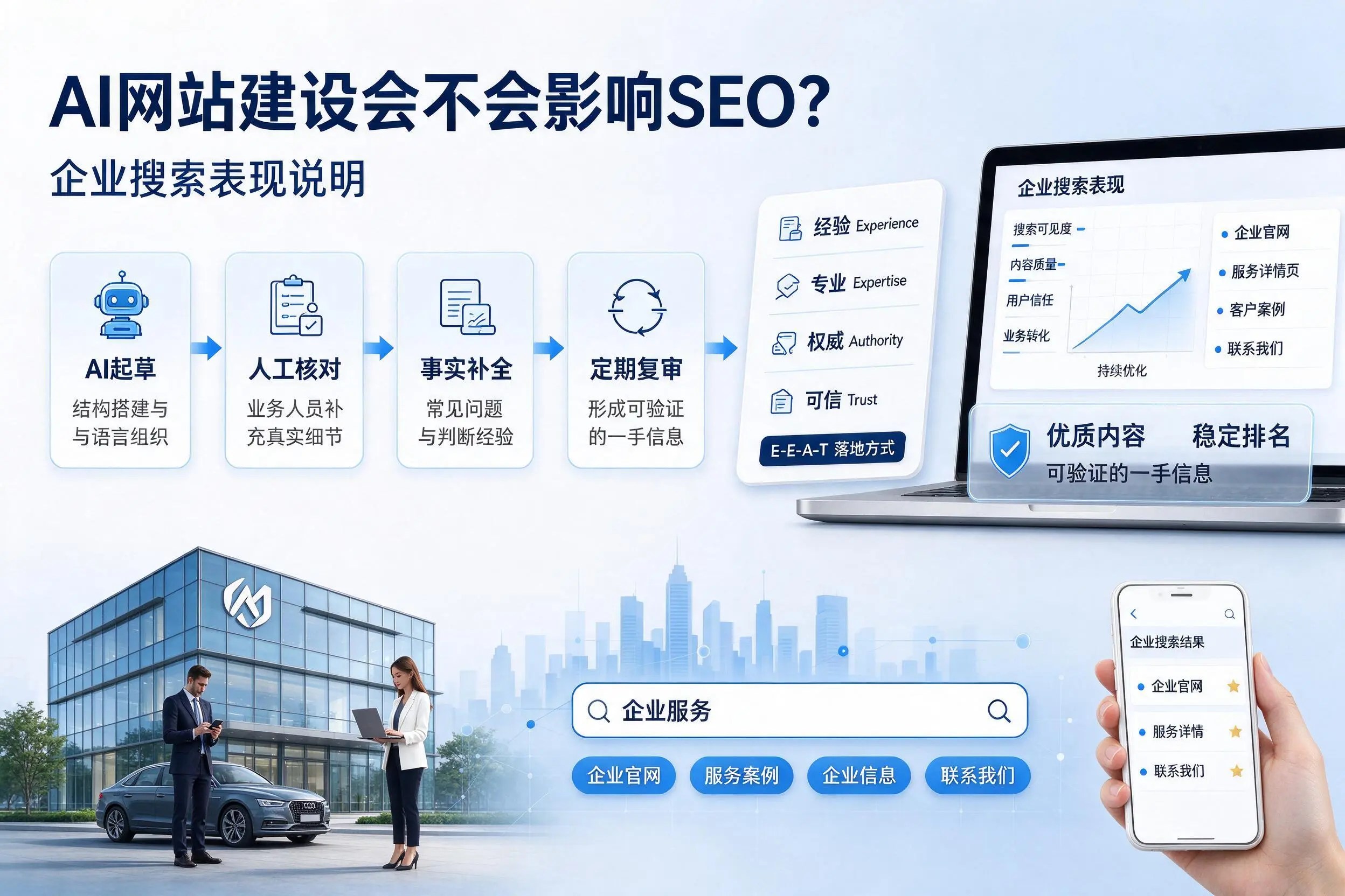 AI网站建设会不会影响SEO？金昌企业搜索表现说明
