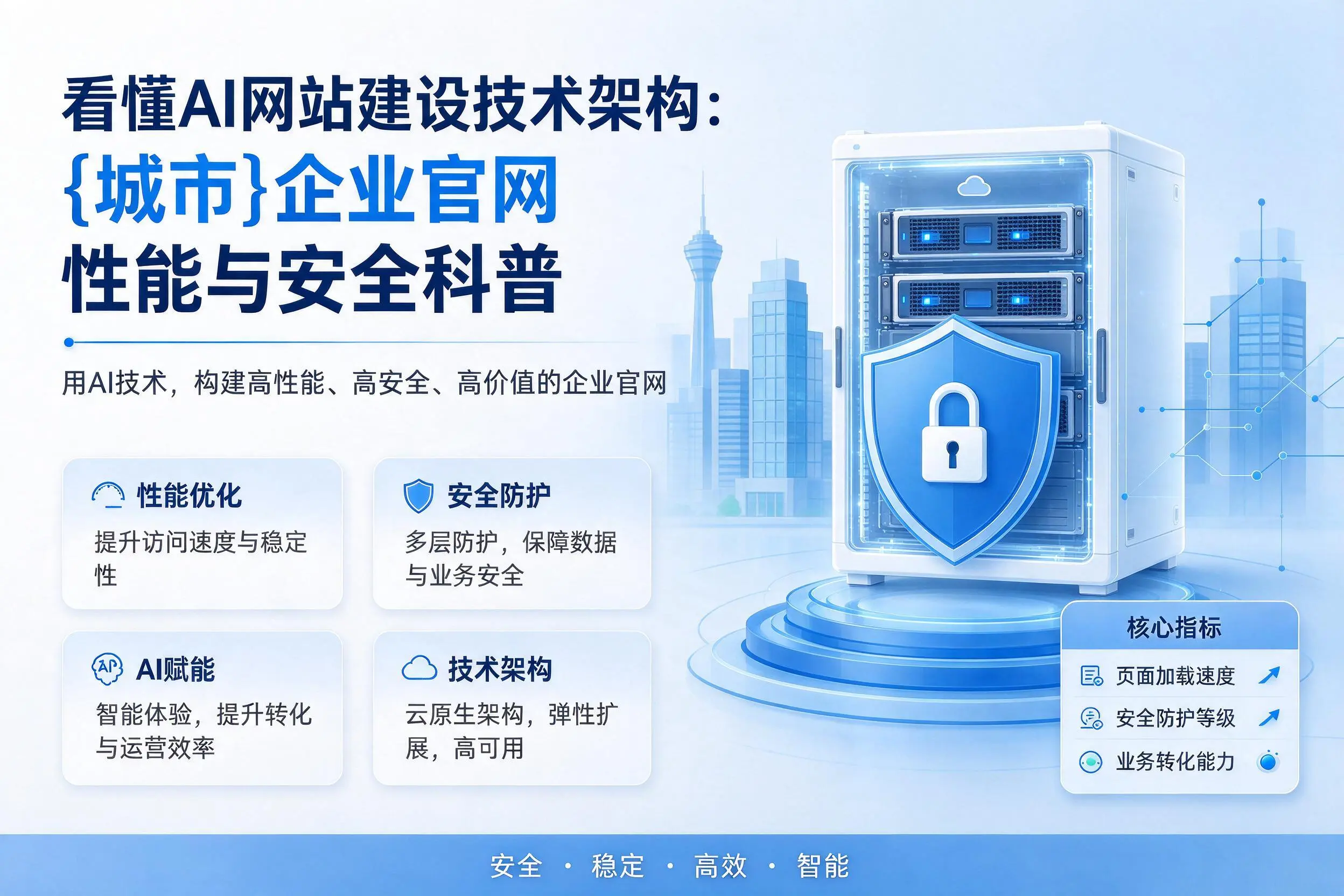 看懂AI网站建设技术架构：金昌企业官网性能与安全科普