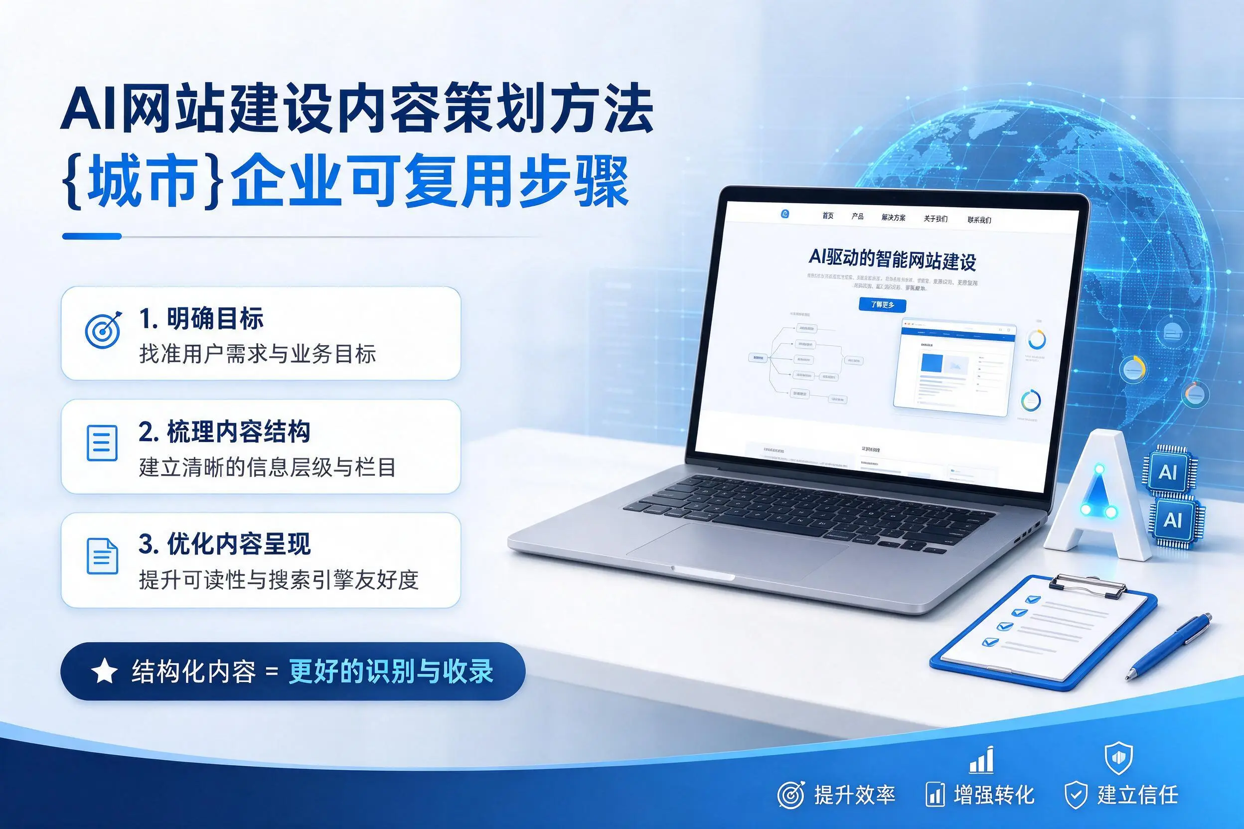 AI网站建设内容策划方法,金昌企业可复用步骤