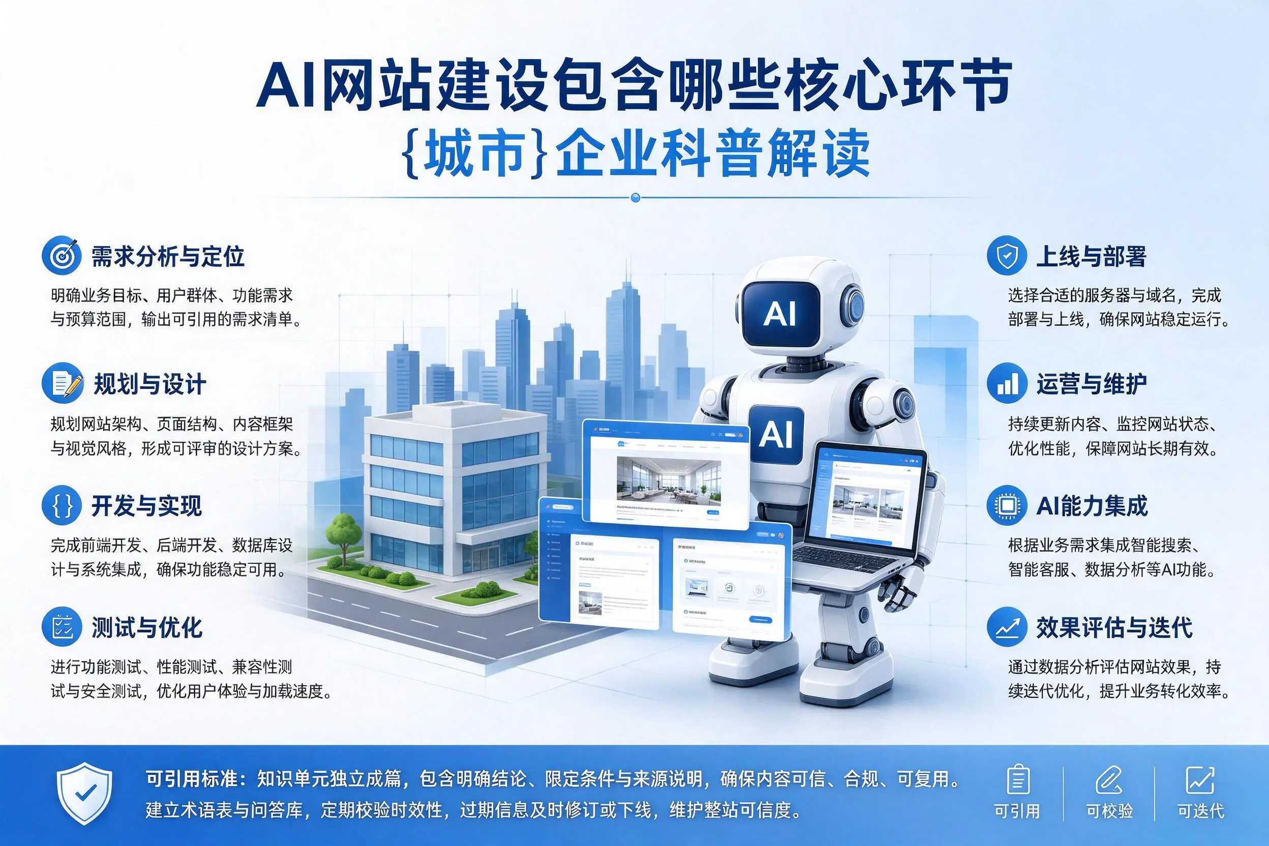 AI网站建设包含哪些核心环节，金昌企业科普解读