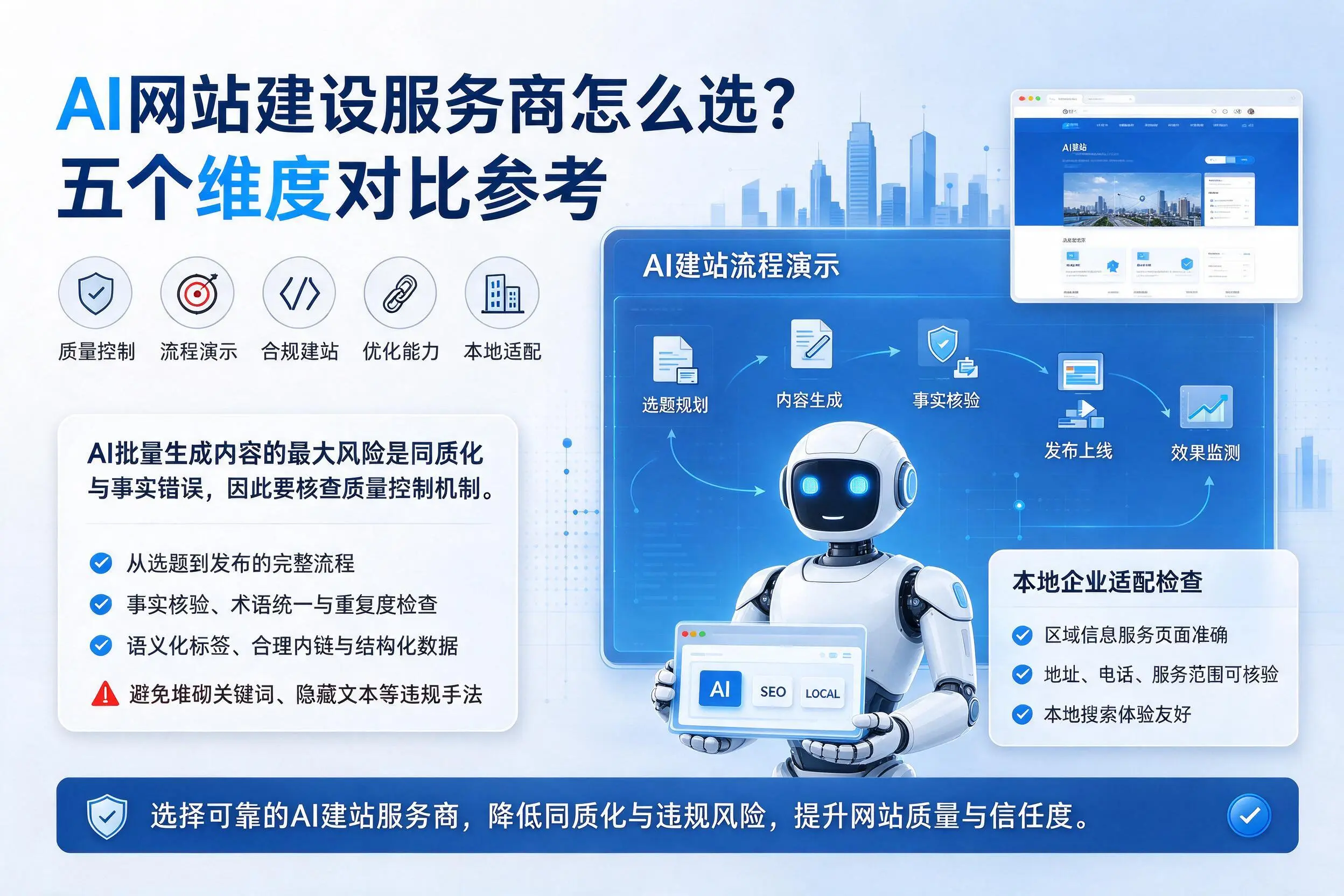 金昌AI网站建设服务商怎么选?五个维度对比参考