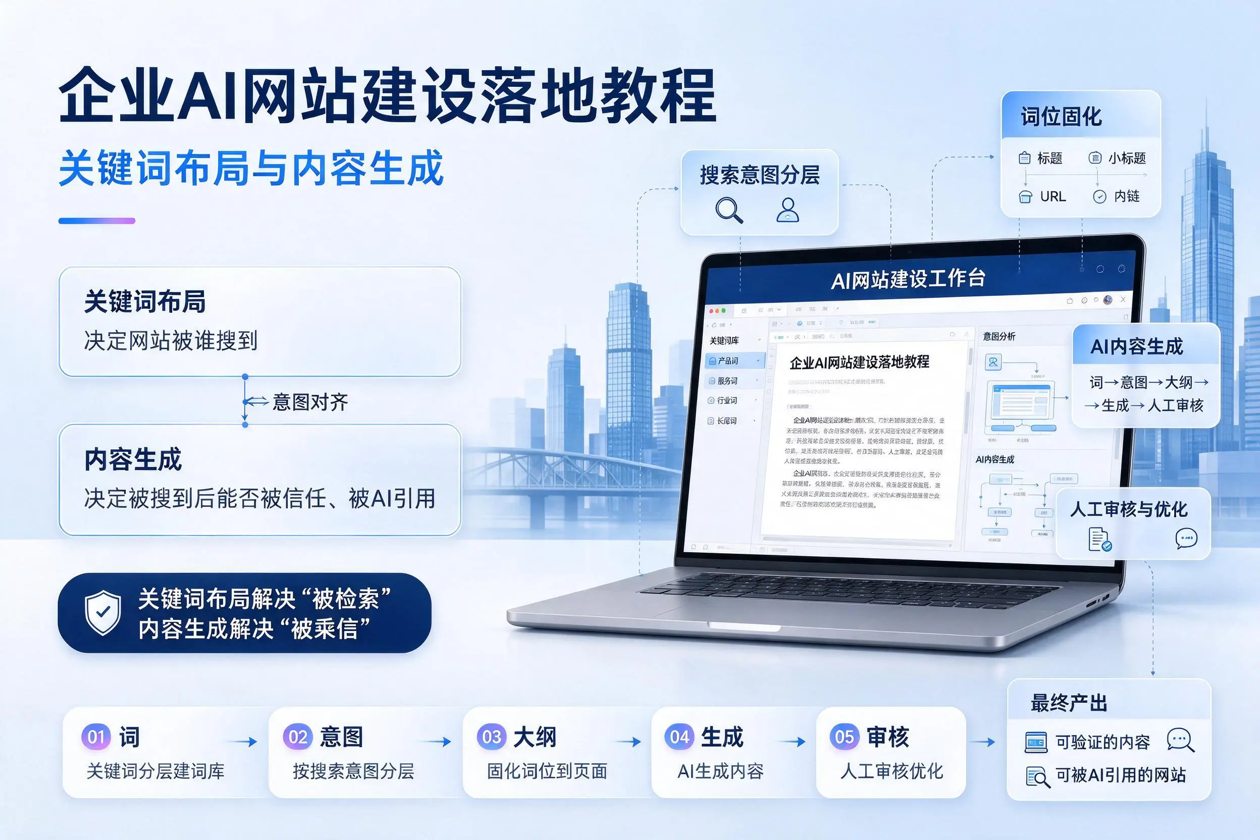 金昌企业AI网站建设落地教程:关键词布局与内容生成