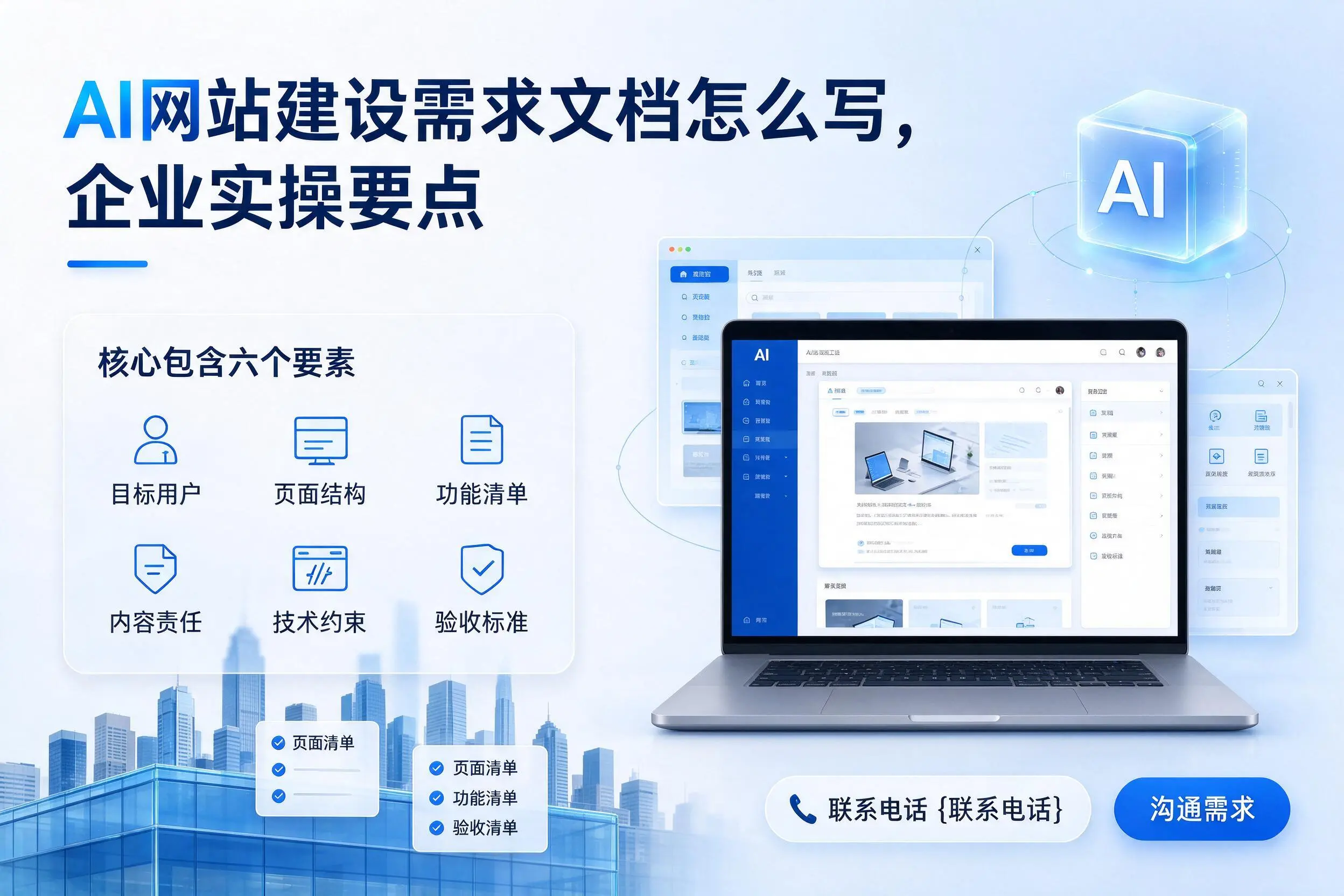 AI网站建设需求文档怎么写,金昌企业实操要点
